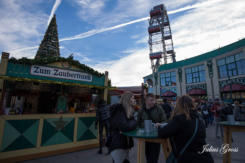Prater Amusement Park christmas Market Vienna