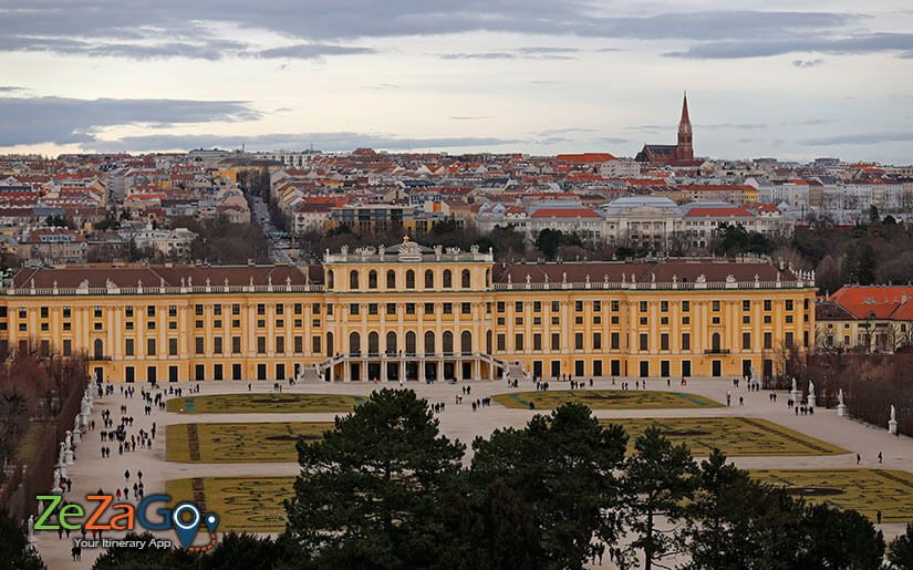View of the city from Schonbrunn Palace